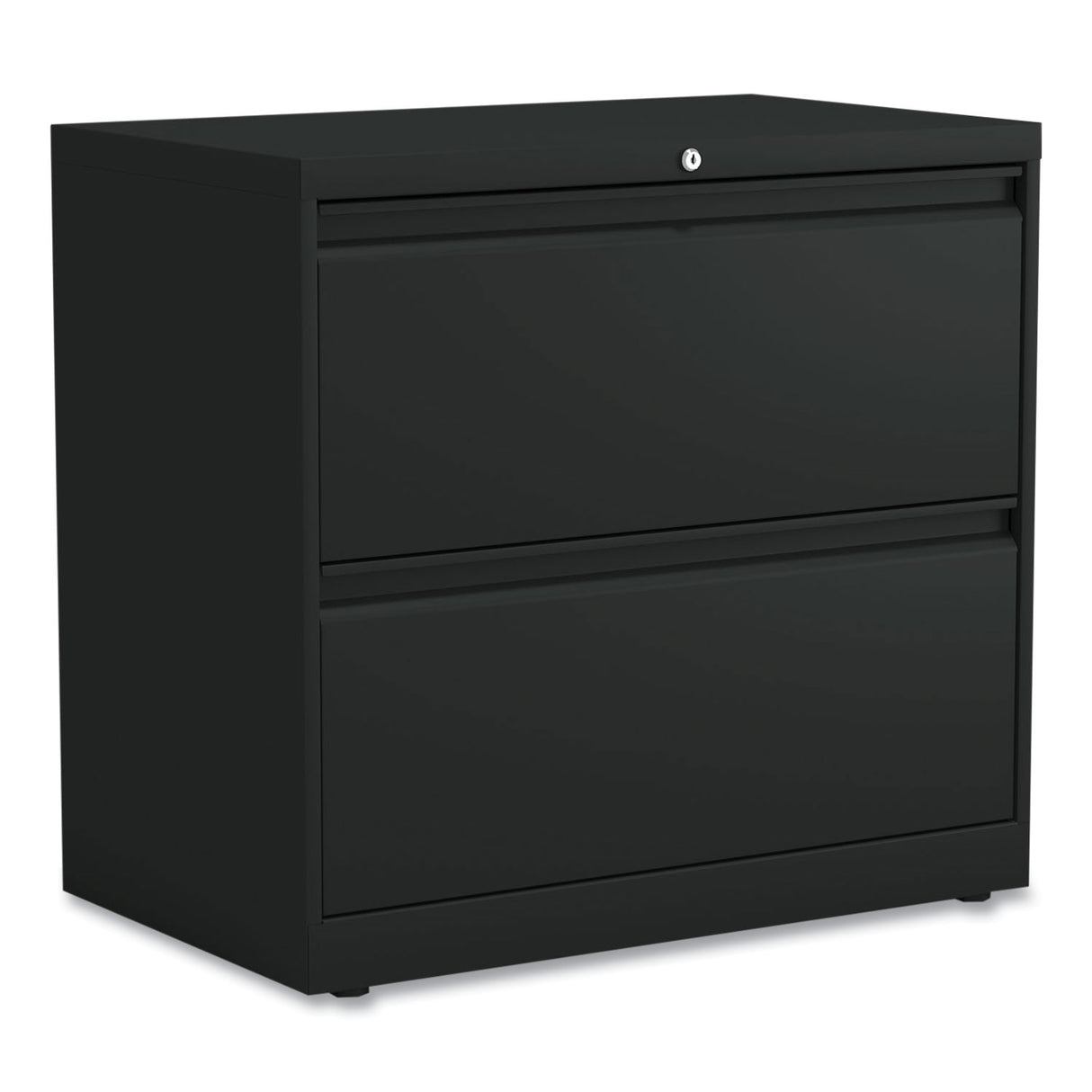 Alera Lateral File, 2 Legal/Letter-Size File Drawers, Black, 30" x 18.63" x 28" (ALEHLF3029BL)