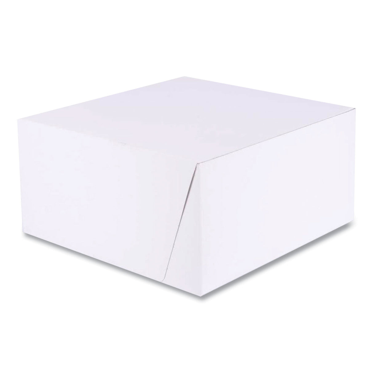 SCT White One-Piece Non-Window Bakery Boxes, Standard, 10 x 10 x 5, White/Kraft, Paper, 100/Bundle (1576)