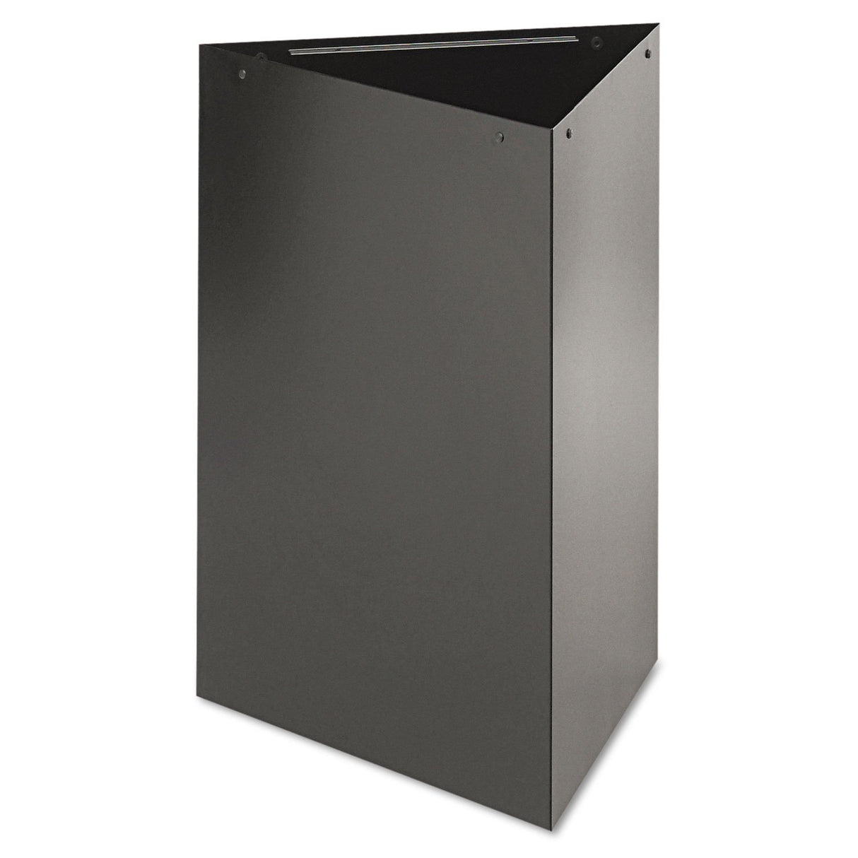 Safco Trifecta Waste Receptacle, 38" High Base, 21 gal, Steel, Black (9553BL)