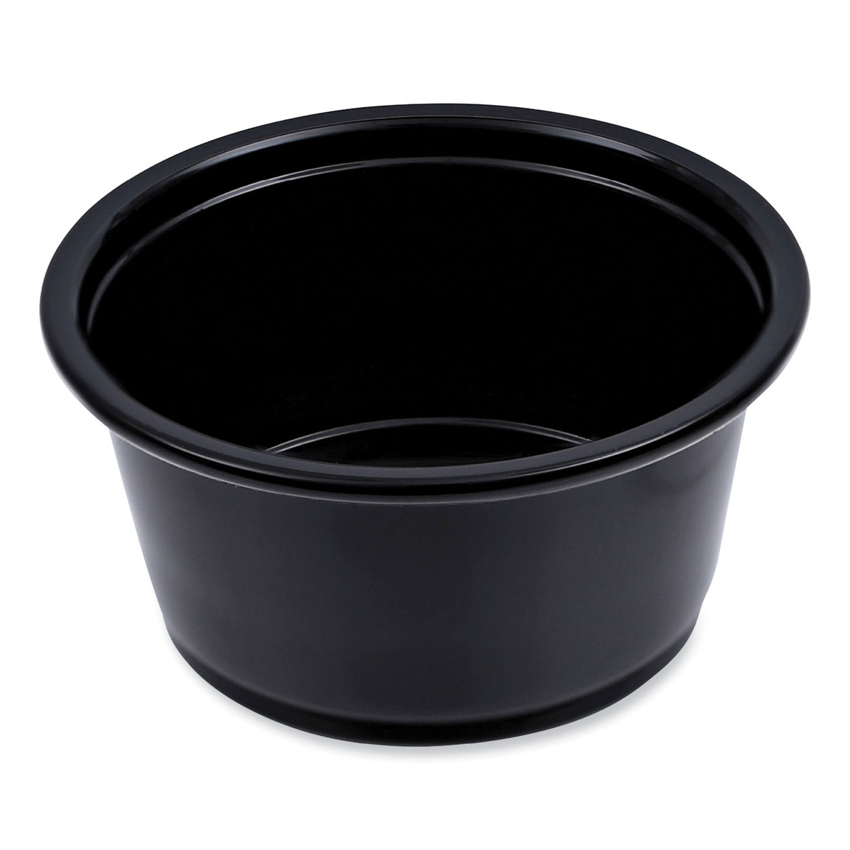 Boardwalk Souffle/Portion Cups, 2 oz, Polypropylene, Black, 125 Cups/Sleeve, 20 Sleeves/Carton (BWKPRTN2BL)