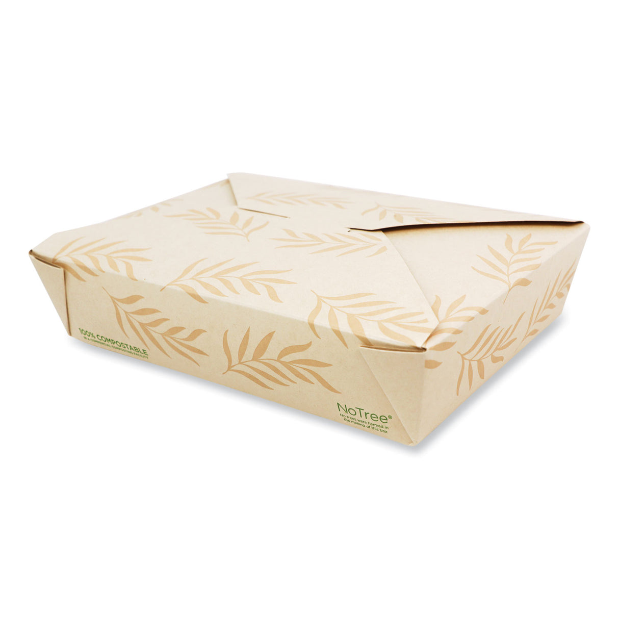 World Centric No Tree Folded Takeout Containers, 50 oz, 6.2 x 8.5 x 1.85, Natural, Sugarcane, 200/Carton (TONT2)