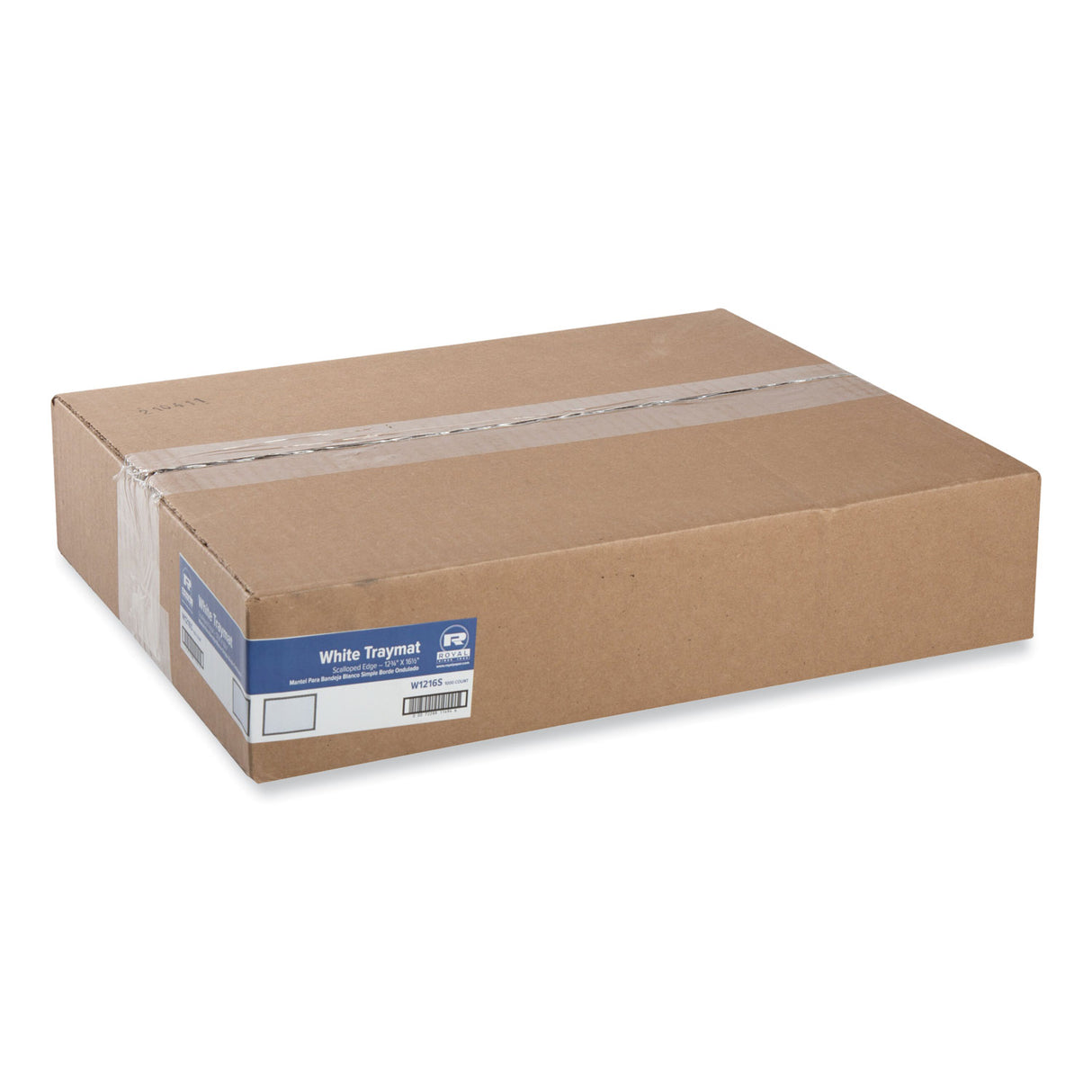 AmerCareRoyal Embossed Scalloped Edges Traymats, 12.75 x 16.5, White, 1,000/Carton (W1216S)