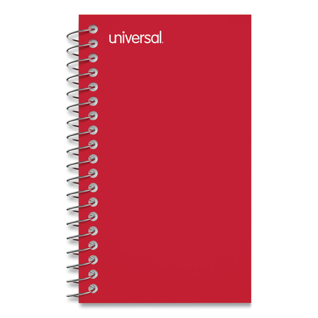 Universal Wirebound Memo Book, Narrow Rule, Red Cover, (50) 5 x 3 Sheets, 12/Pack (UNV20453)