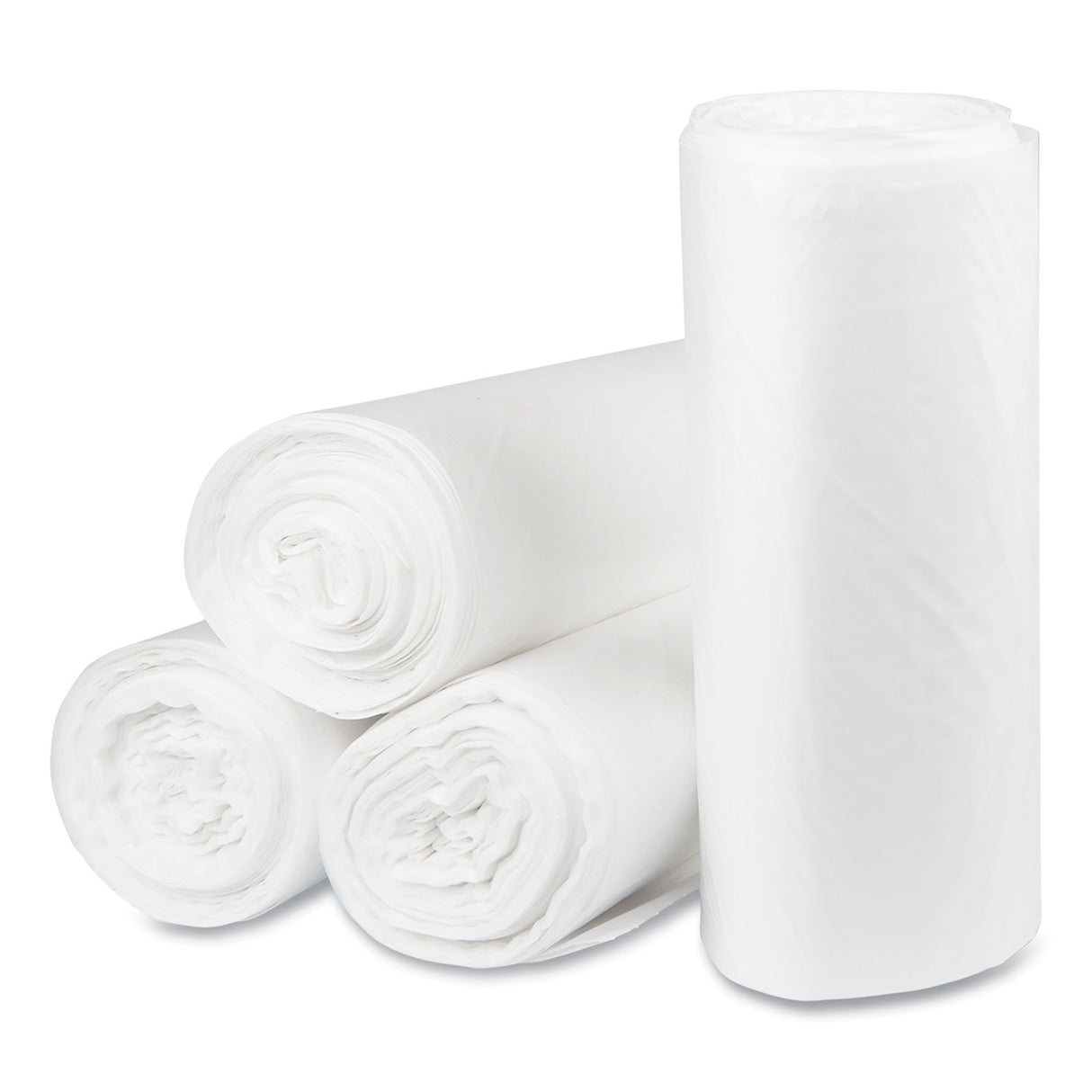 Pitt Plastics Eco Strong Plus Can Liners, 40 gal, 1.35 mil, 40" x 46", Natural, Perforated Roll, 100/Carton (PCRL4046SHN)