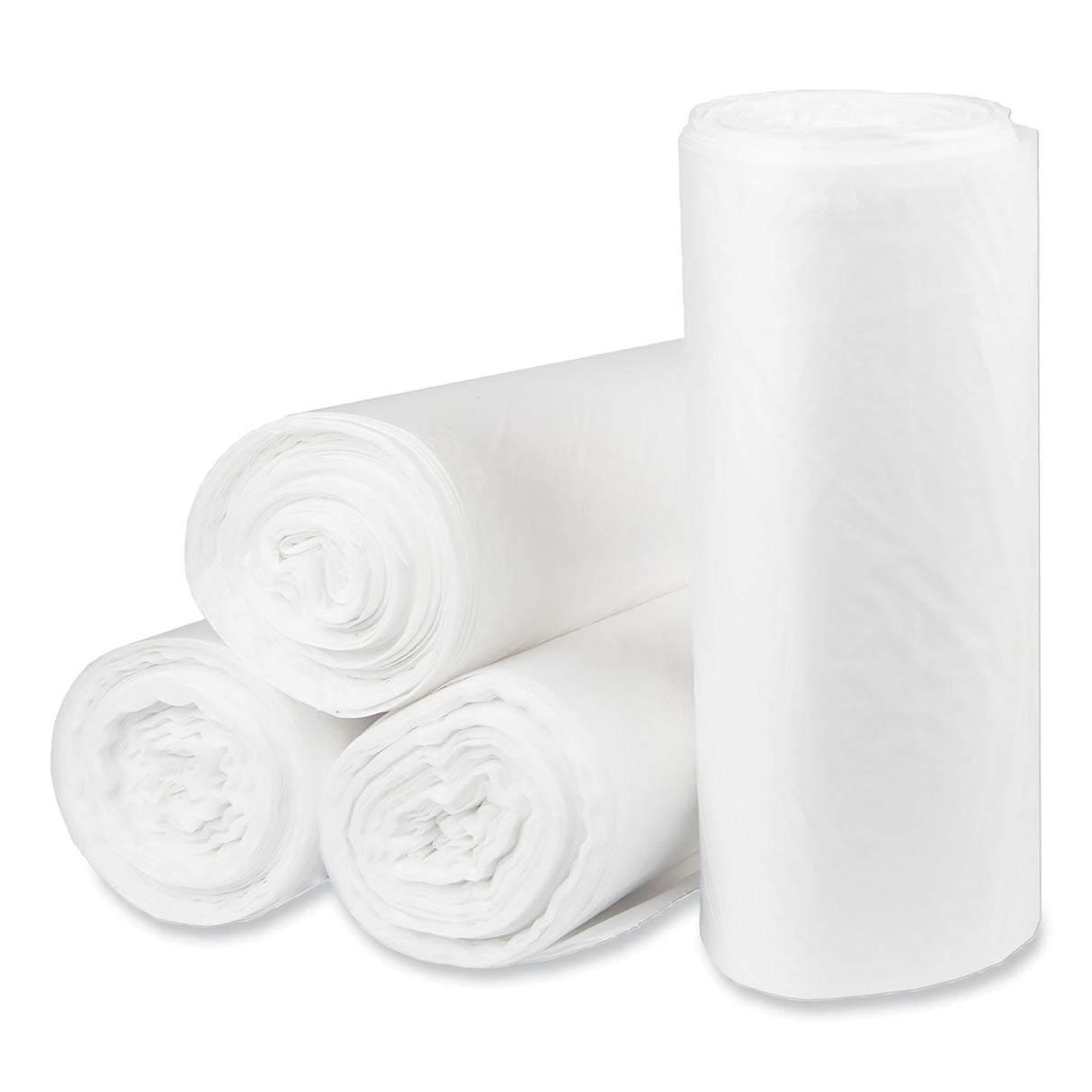 Pitt Plastics Eco Strong Plus Can Liners, 60 gal, 16 mic, 38" x 58", Natural, Perforated Roll, 200/Carton (PCRH385816N)