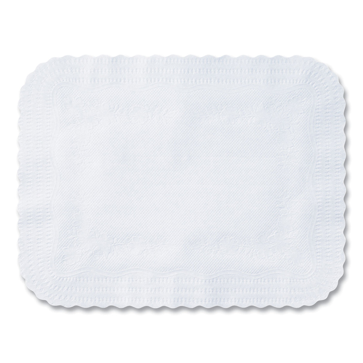 Hoffmaster Scalloped Edge Traymat, Bond Paper, 12.75 x 16.5, White, 1,000/Carton (410211)