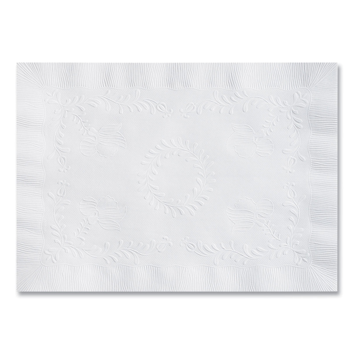 Hoffmaster Anniversary Embossed Placemats, 10 x 14, White, 1,000/Carton (PM30659)