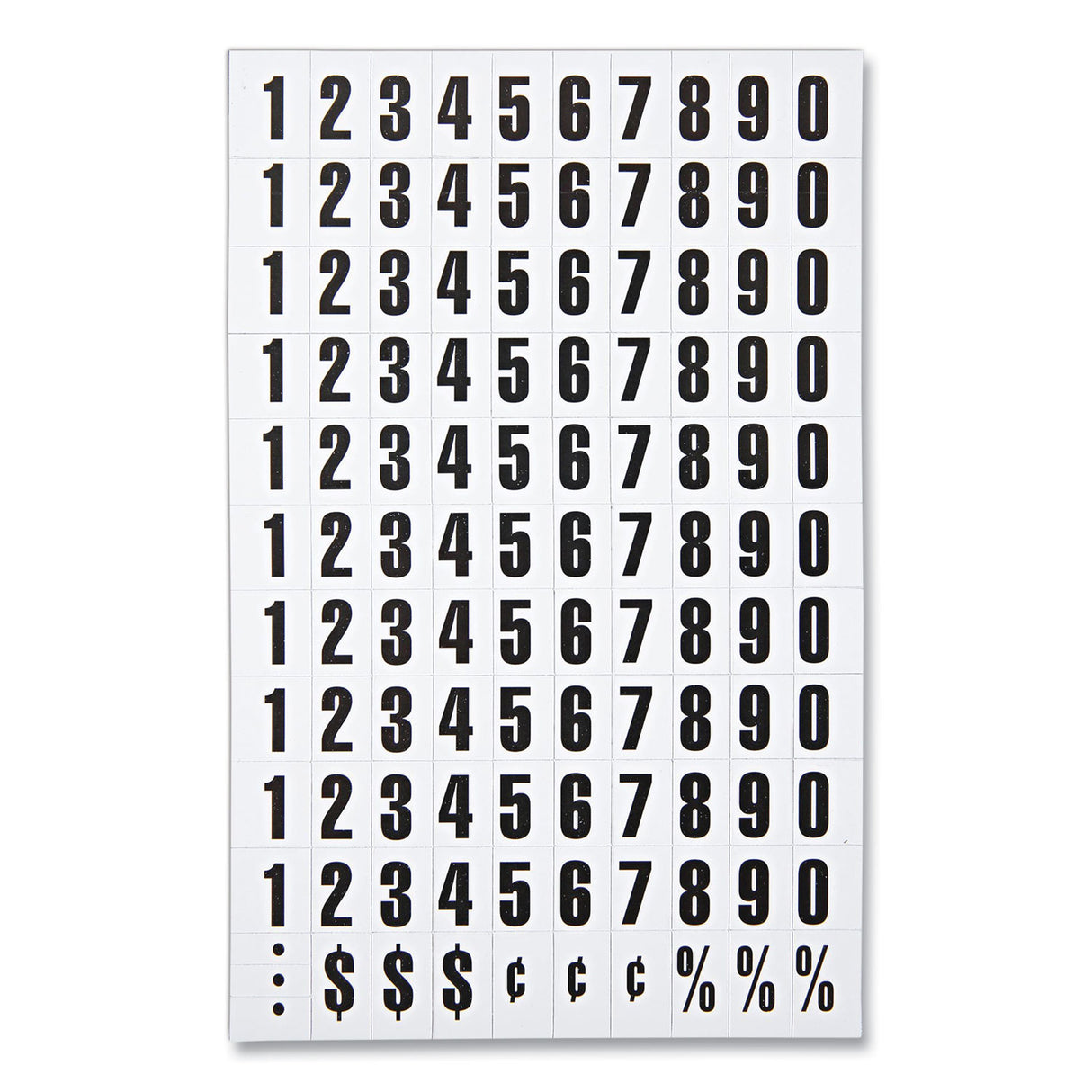 MasterVision Interchangeable Magnetic Board Accessories, Numbers, Black, 0.75"h (KT2020)