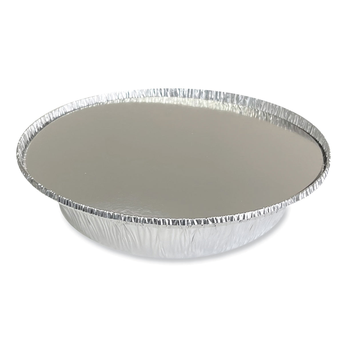 Boardwalk® Round Aluminum To-Go Containers with Lid, 24 oz, 7" Diameter x 1.47"h, Silver 200/Carton (BWKROUND7COMBO)
