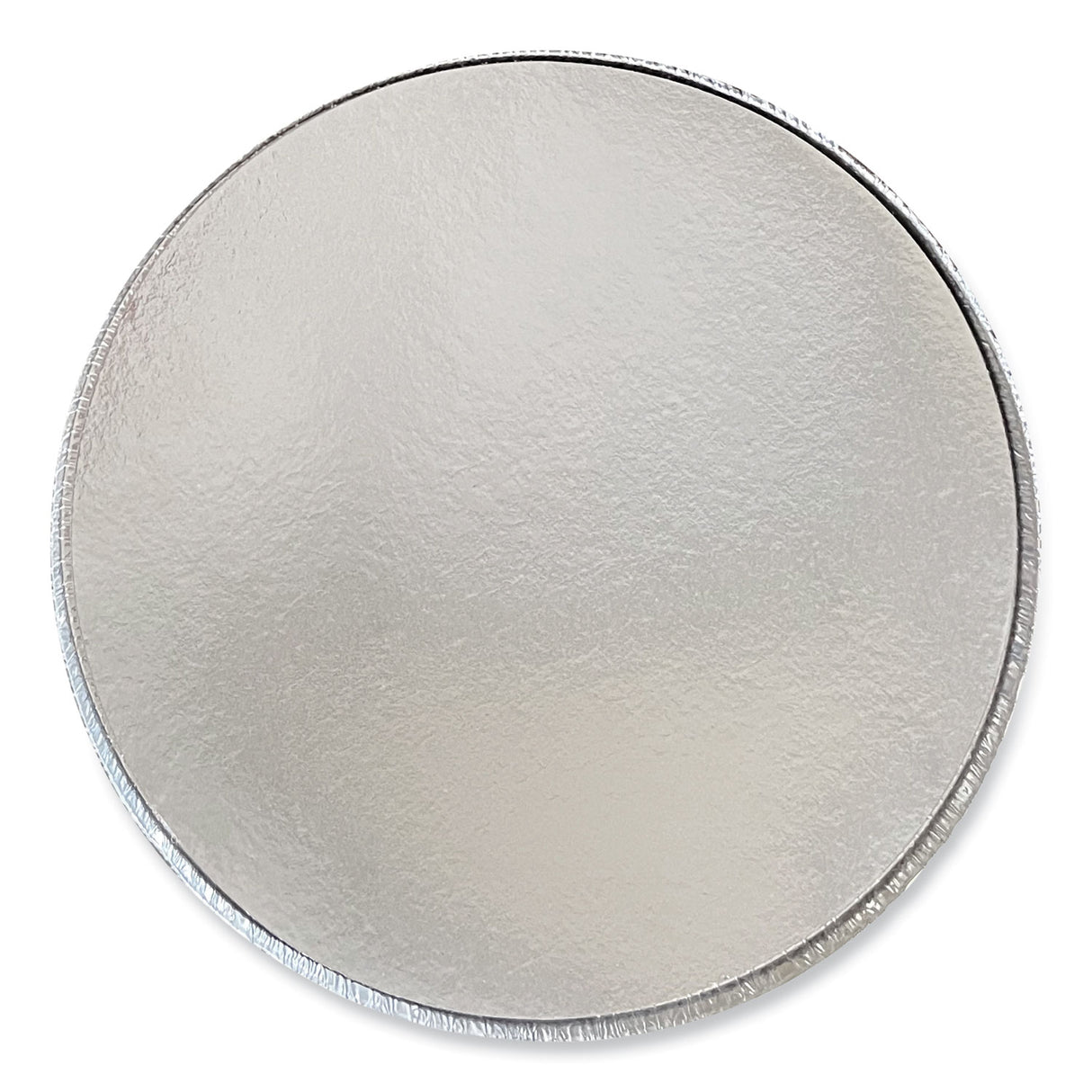 Boardwalk® Round Aluminum To-Go Containers with Lid, 48 oz, 9" Diameter x 1.66"h, Silver, 200/Carton (BWKROUND9COMBO)