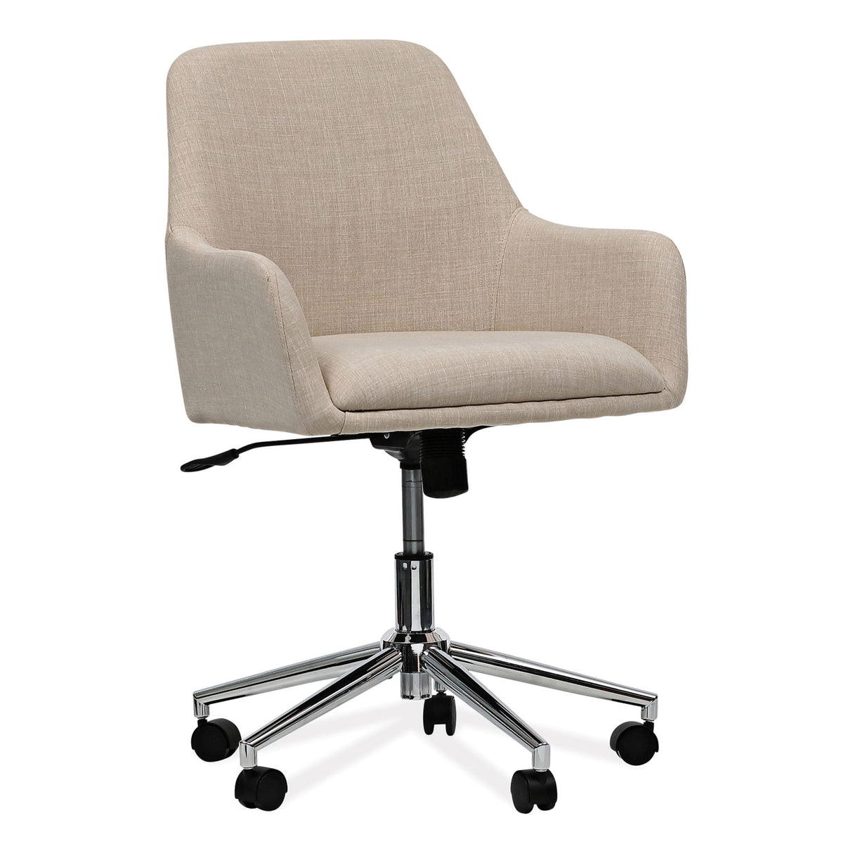 Workspace by Alera Mid-Century Task Chair, Supports Up to 275 lb, 18.9" to 22.24" Seat Height, Cream Seat, Cream Back (ALEWS4251)