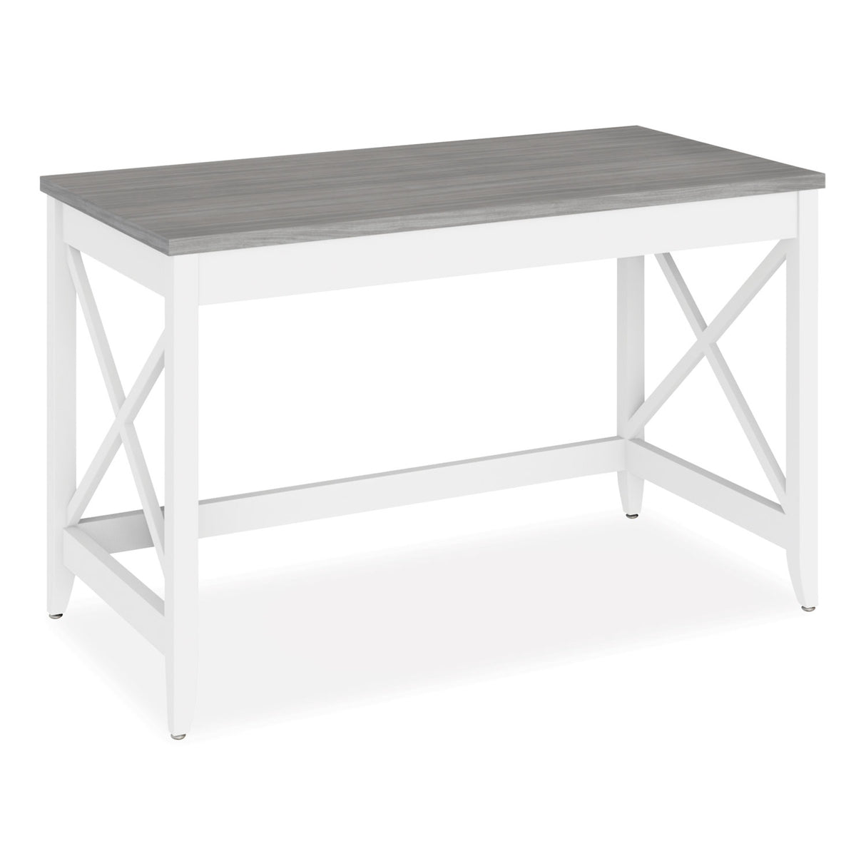 Workspace by Alera Farmhouse Writing Desk, 47.24" x 23.62" x 29.53", Gray (ALEWSF4824GY)