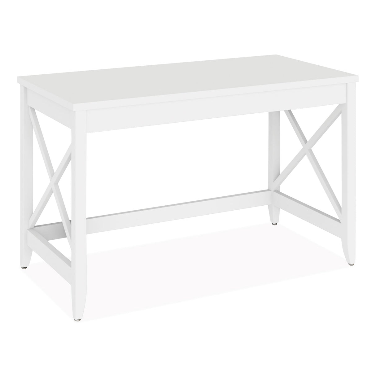 Workspace by Alera Farmhouse Writing Desk, 47.24" x 23.62" x 29.53", White (ALEWSF4824WT)