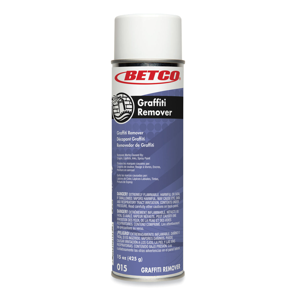 Betco Graffiti Remover, Characteristic Scent, 15 oz Aerosol Spray Can, 12/Carton (152300)