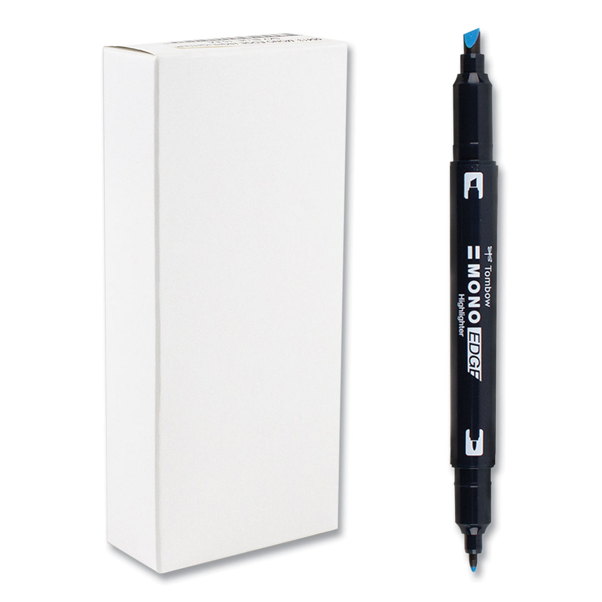 Tombow Highlighters, Skyblue Ink, Bullet/Chisel Tip, Skyblue Barrel, 10/Box (56413)