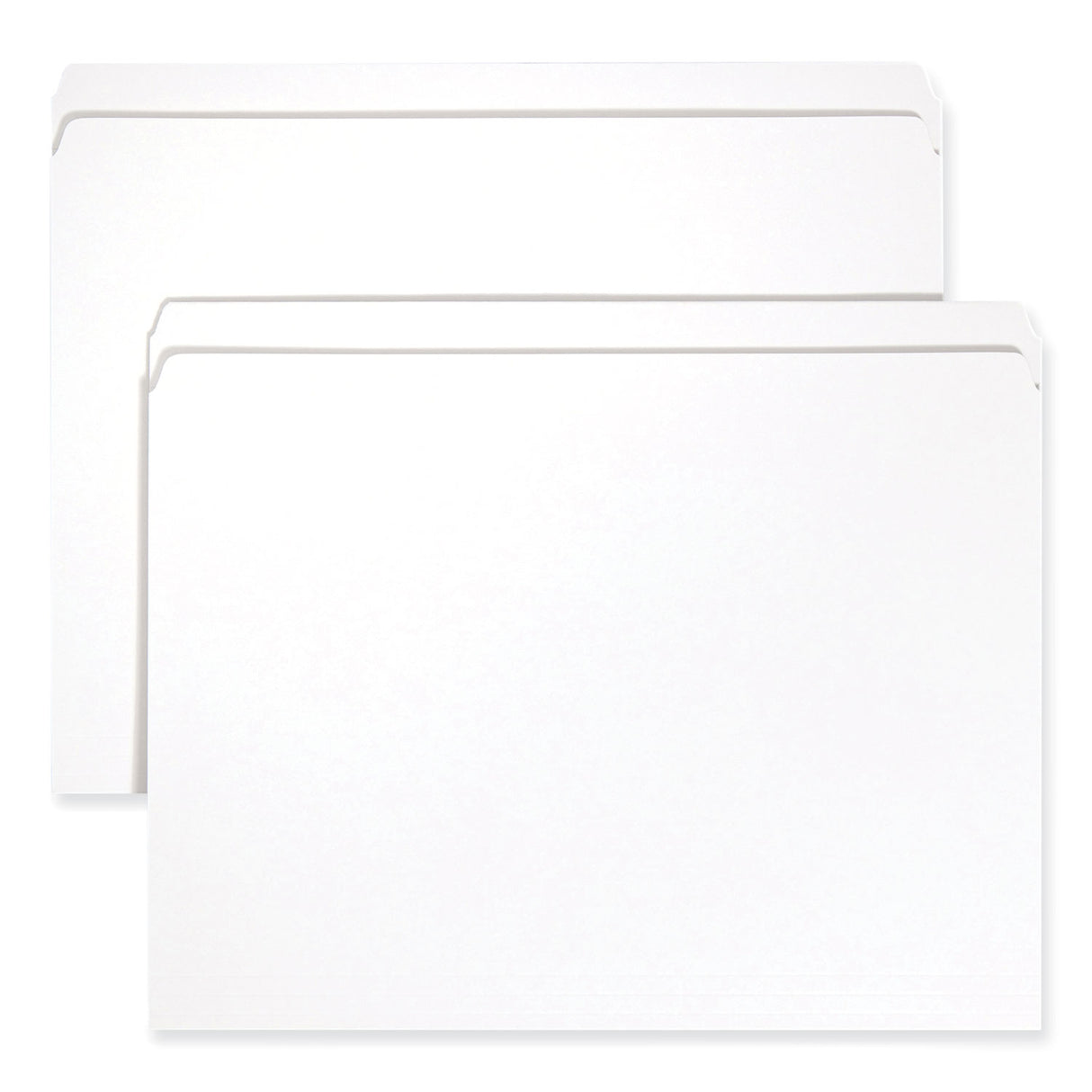 Smead Reinforced Top Tab Colored File Folders, Straight Tabs, Letter Size, 0.75" Expansion, White, 100/Box (12810)