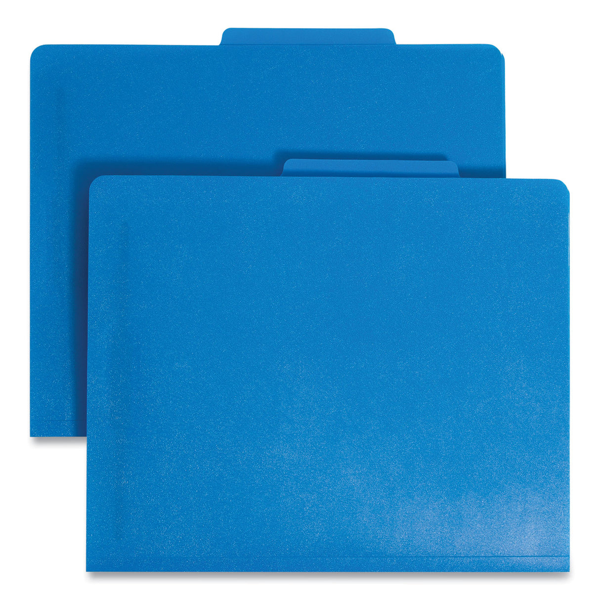 Smead Six-Section Poly Classification Folders, 2" Expansion, 2 Dividers, 6 Fasteners, Letter Size, Blue Exterior, 10/Box (14045)