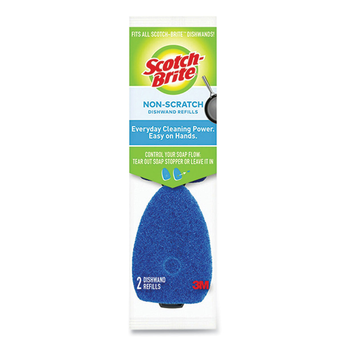 Scotch-Brite Non-Scratch Dishwand Refills, Blue, 2/Pack (48312)
