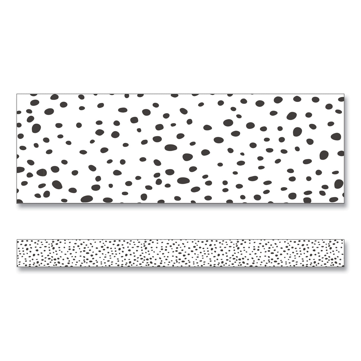 Carson-Dellosa Straight Borders, Dotted, 3" x 3 ft, Black/White, 12/Pack (108495)