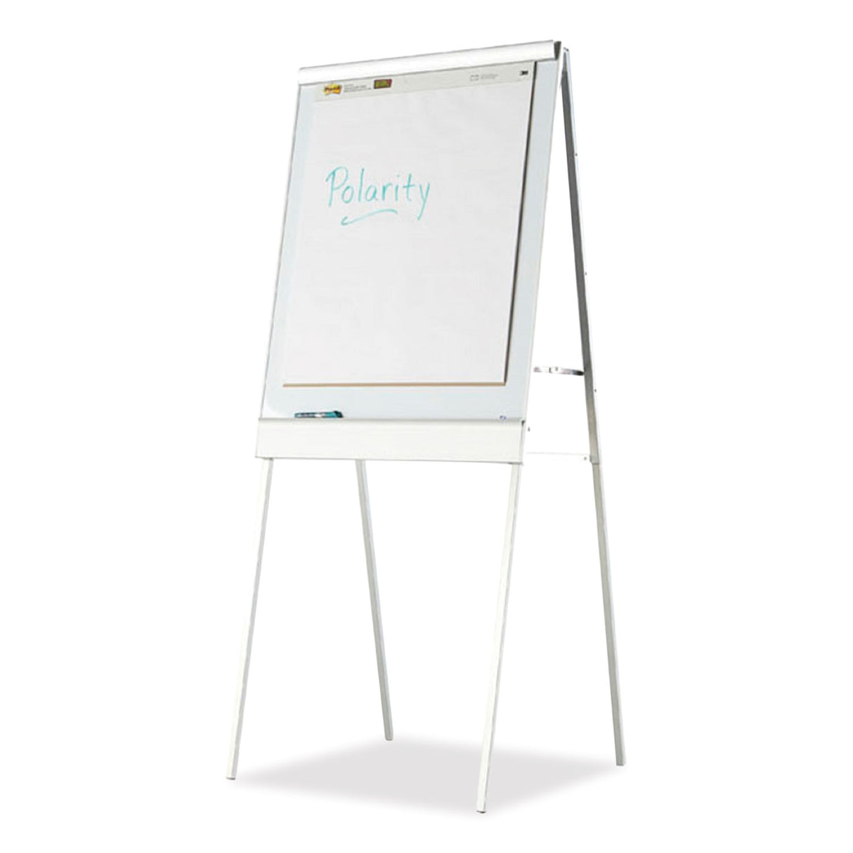 Iceberg Polarity Height Adjustable Dry Erase Flipchart Easel, 30 x 20-31 x 50-74 Easel, 30 x 38 Board, White Surface, Silver Frame (30333)