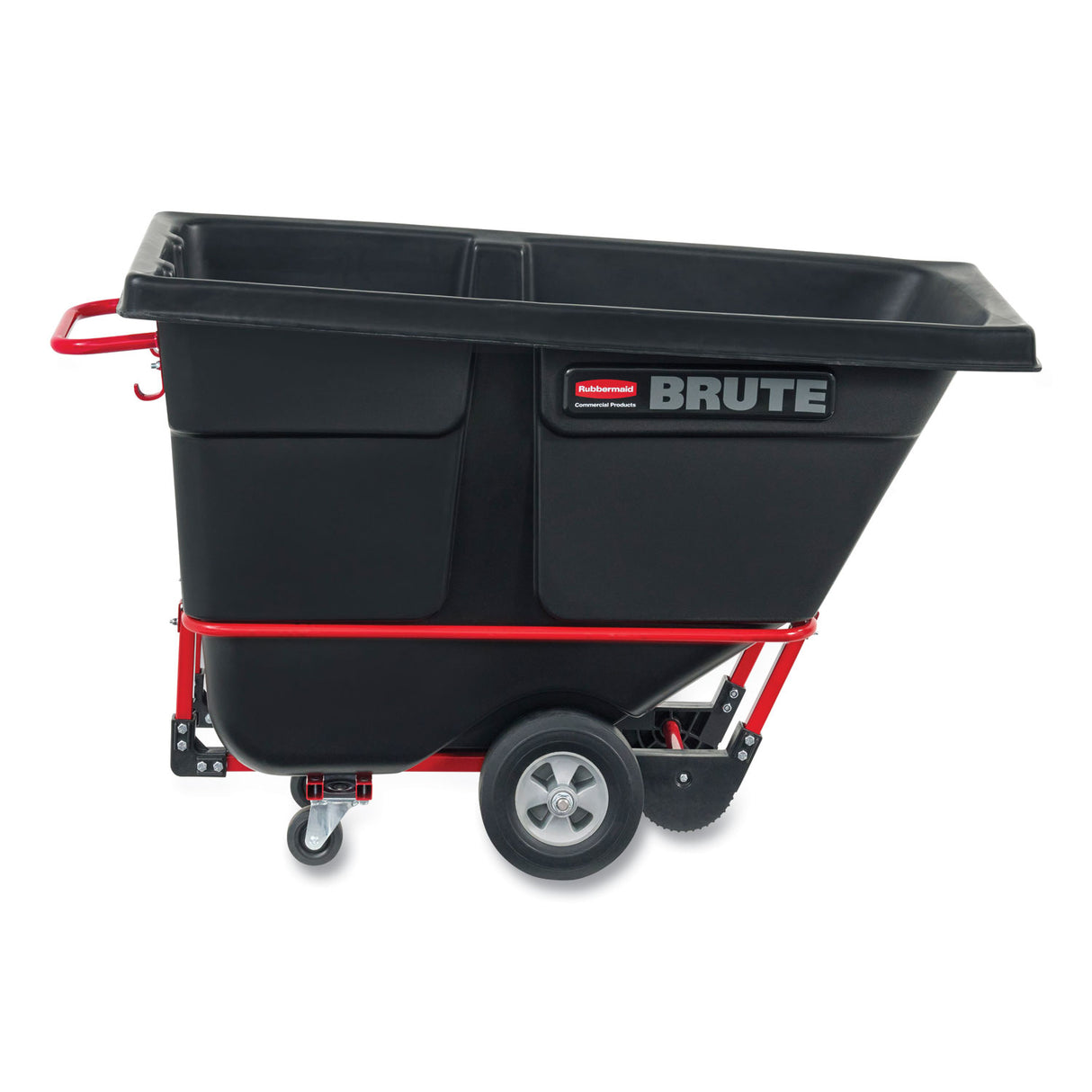 Rubbermaid Commercial BRUTE Rotomolded Tilt Truck, 0.5 cu yd, 850 lb Capacity, Plastic, Black (1305BLA)
