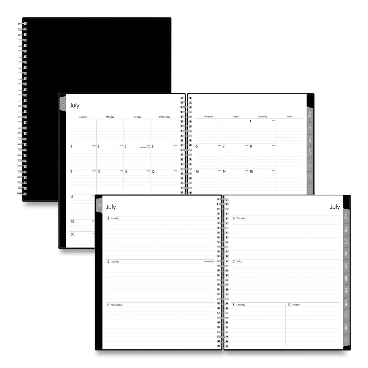 Blue Sky Enterprise Academic Weekly/Monthly Planner, 11 x 8.5, Black Cover, 12-Month (July to June): 2024 to 2025 (130609)