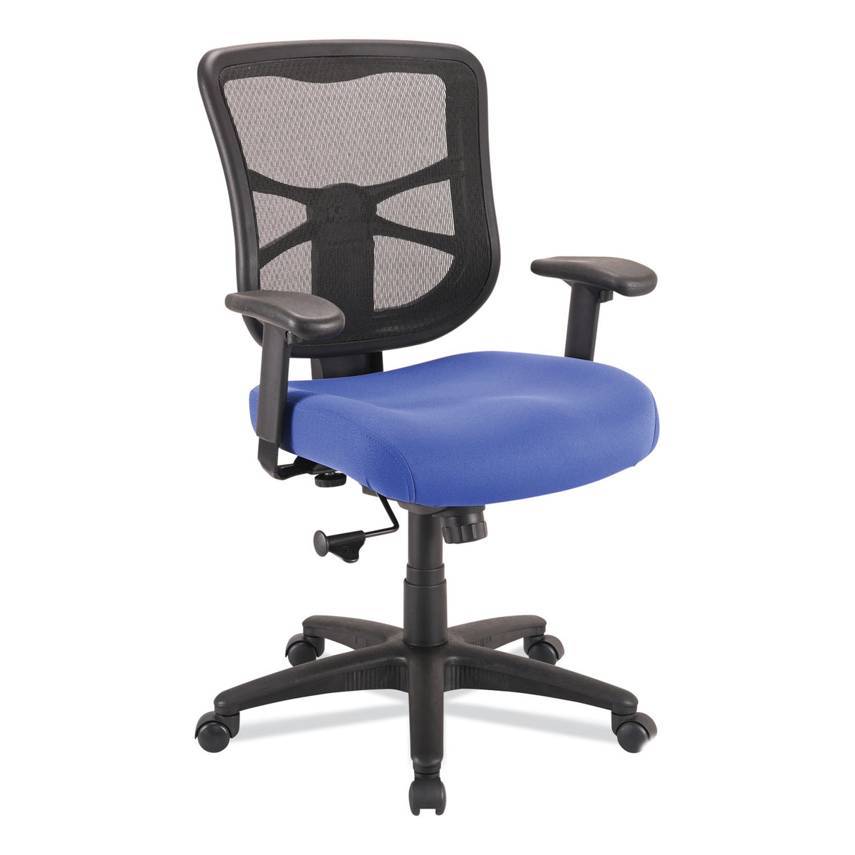 Alera Elusion Series Mesh Mid-Back Swivel/Tilt Chair, Supports Up to 275 lb, 17.9" to 21.8" Seat Height, Navy Seat (ALEEL42BME20B)