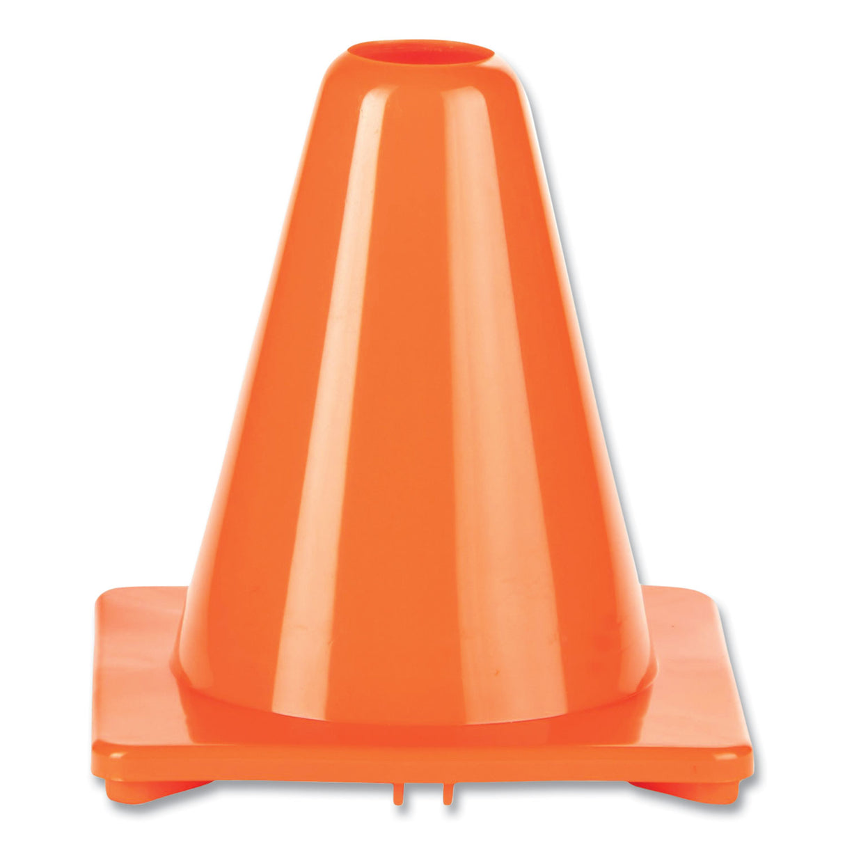 Champion Sports Hi-Visibility Vinyl Cones, 6" Tall, Fluorescent Orange, 9.5" x 9.5" Base (C6OR)