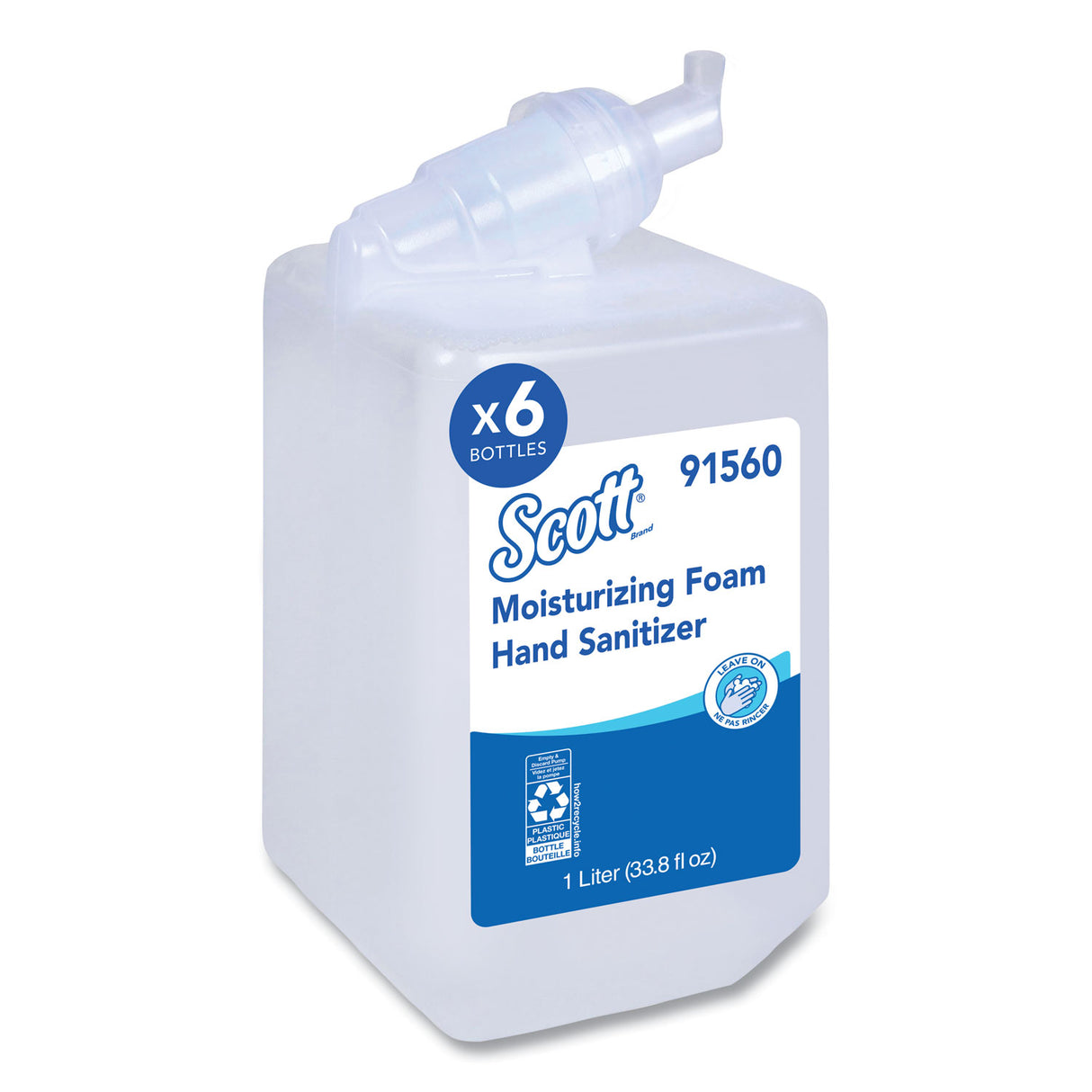 Scott Pro Moisturizing Foam Hand Sanitizer, 1,000 mL Refill, Fruity Cucumber Scent, 6/Carton (91560)