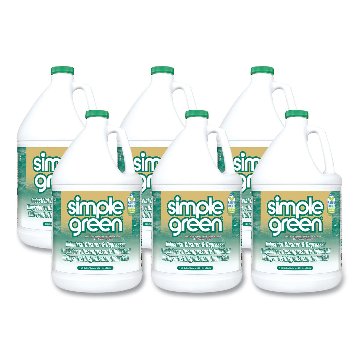 simple green Industrial Cleaner and Degreaser, Concentrated, 1 gal Bottle, 6/Carton (13005CT)