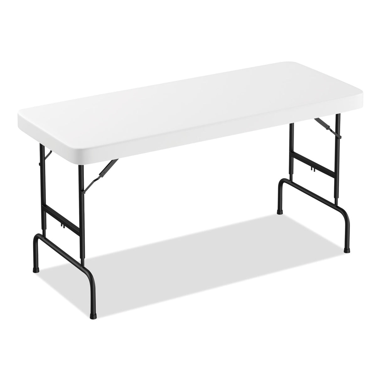 Alera Adjustable Height Plastic Folding Table, Rectangular, 72w x 29.63d x 29.25 to 37.13h, White (ALEPT72AHW)