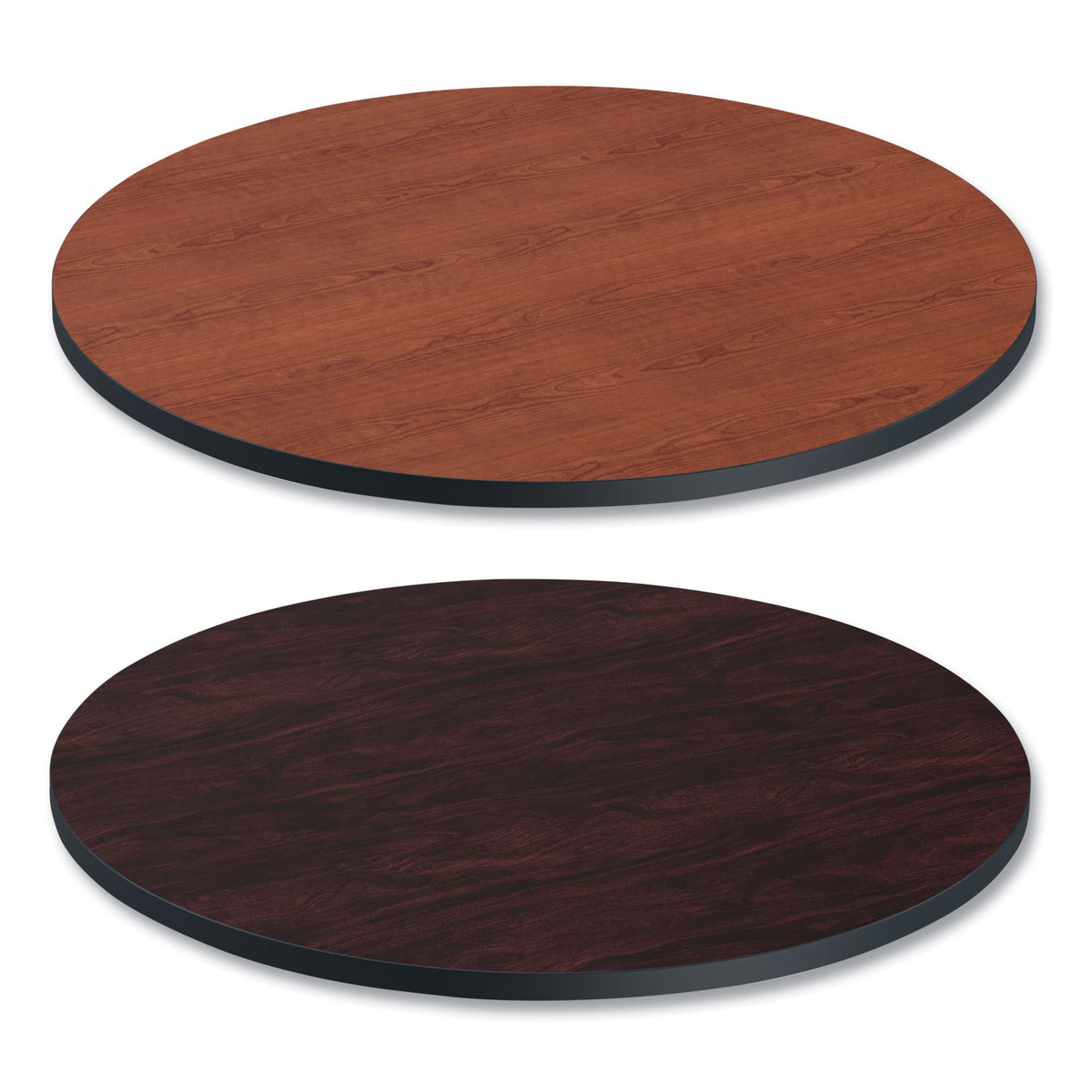 Alera Reversible Laminate Table Top, Round, 35.5" Diameter, Medium Cherry/Mahogany (ALETTRD36CM)