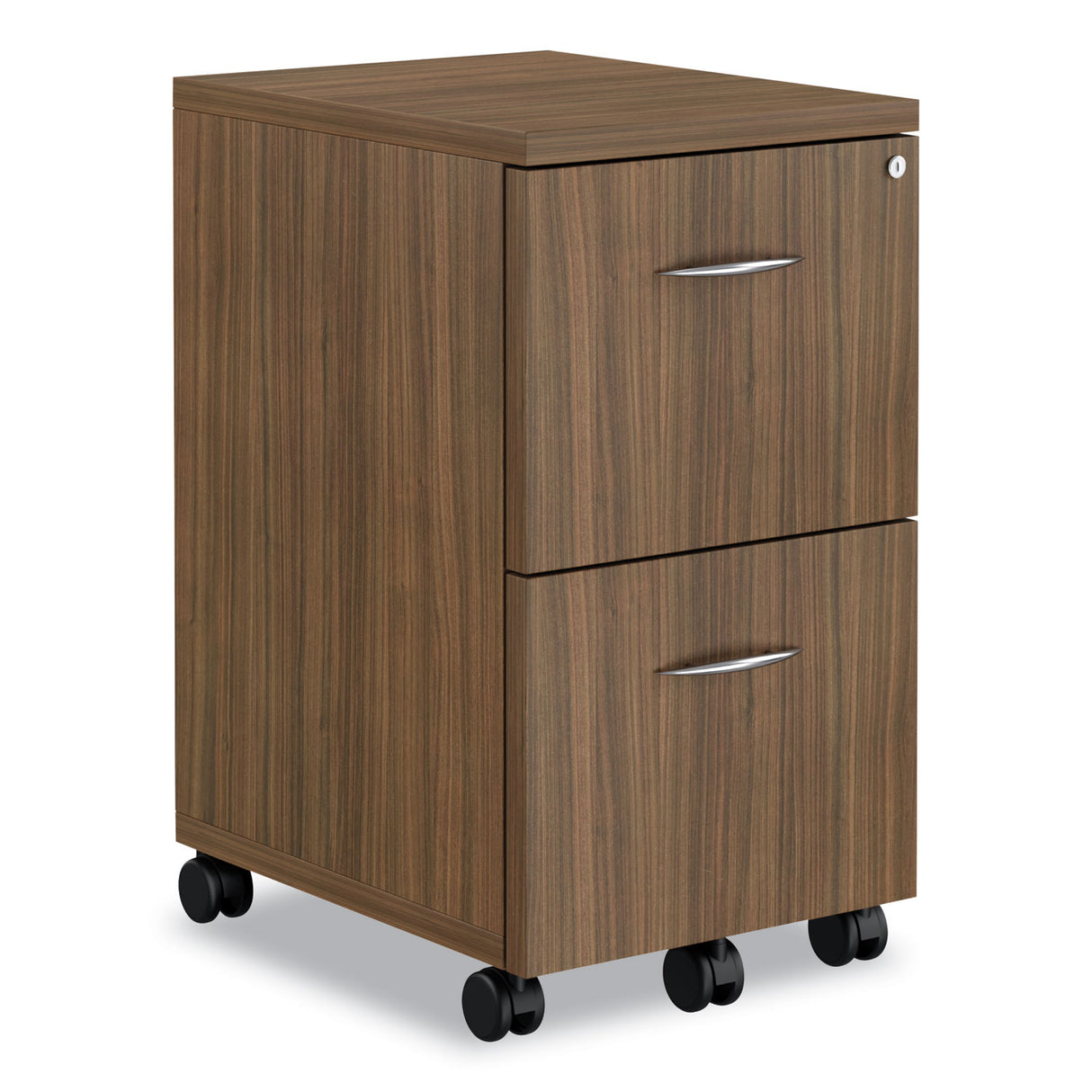 Alera Valencia Series Mobile Pedestal, Left or Right, 2 Legal/Letter-Size File Drawers, Modern Walnut, 15.38" x 20" x 26.63" (ALEVA582816WA)