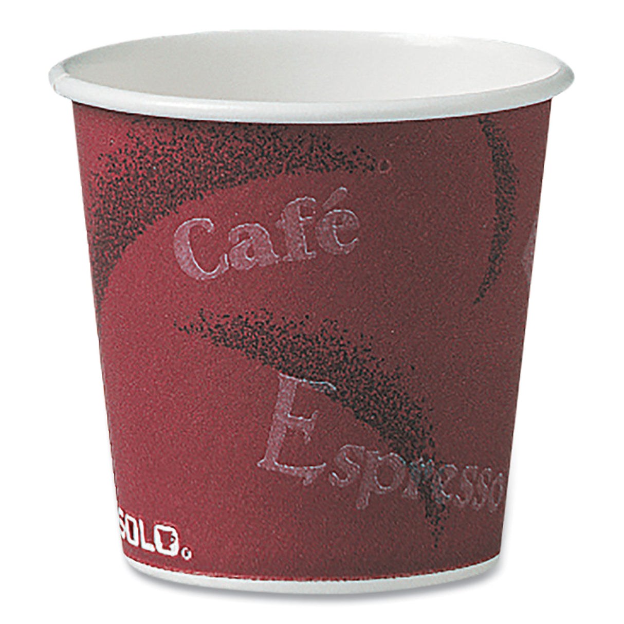 SOLO Single-Sided Poly Paper Hot Cups, 4 oz, Bistro Design, 50/Pack, 20 Pack/Carton (374SI)
