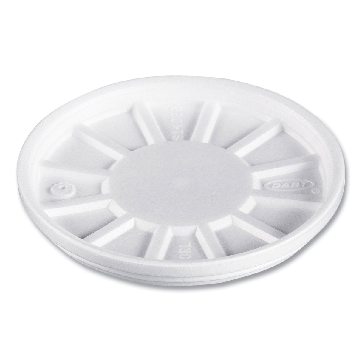 Dart Vented Foam Lids, Fits 6 oz to 32 oz Cups, White, 50 Pack, 10 Packs/Carton (20RL)