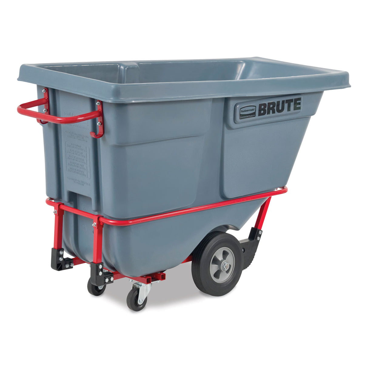 Rubbermaid Commercial BRUTE DURATILT Frame Tilt Truck, Standard Duty, 0.5 cu yd, 850 lb Capacity, Rotomolded Resin/Leakproof Polyethylene, Gray (2192466)