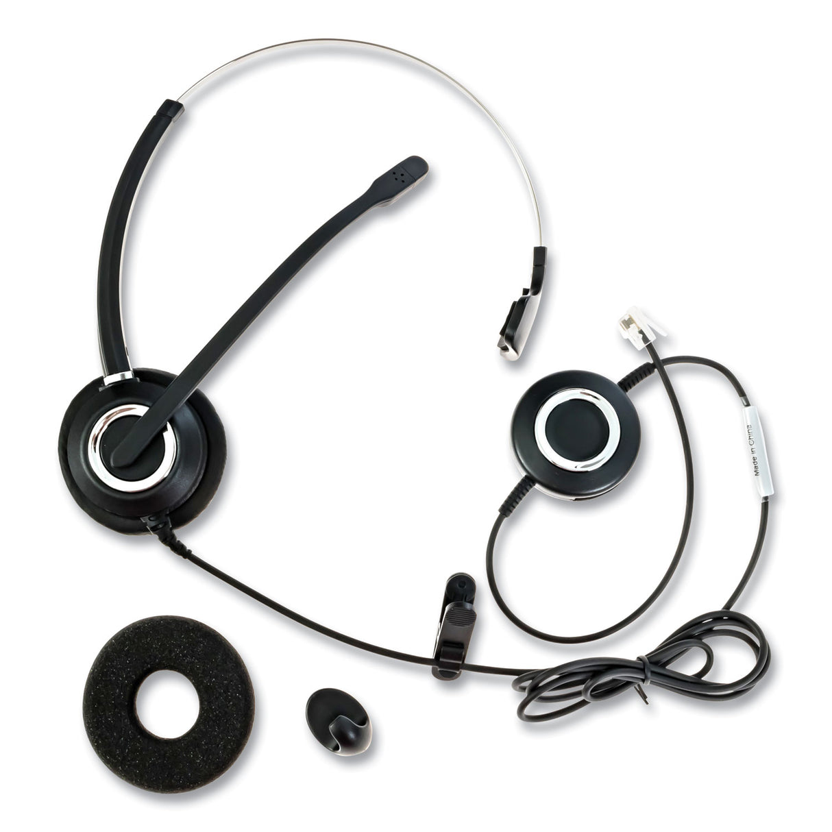 Spracht ZuM ZuMRJ9M Monaural Over The Head Headset, Black