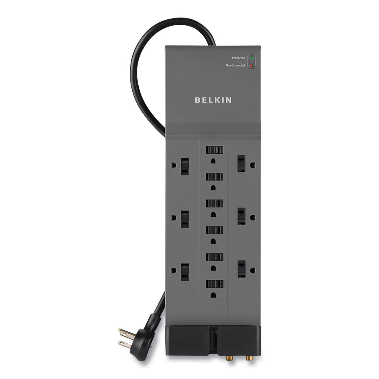 Belkin Professional Series SurgeMaster Surge Protector, 12 AC Outlets, 8 ft Cord, 3,780 J, Dark Gray (BE11223008)