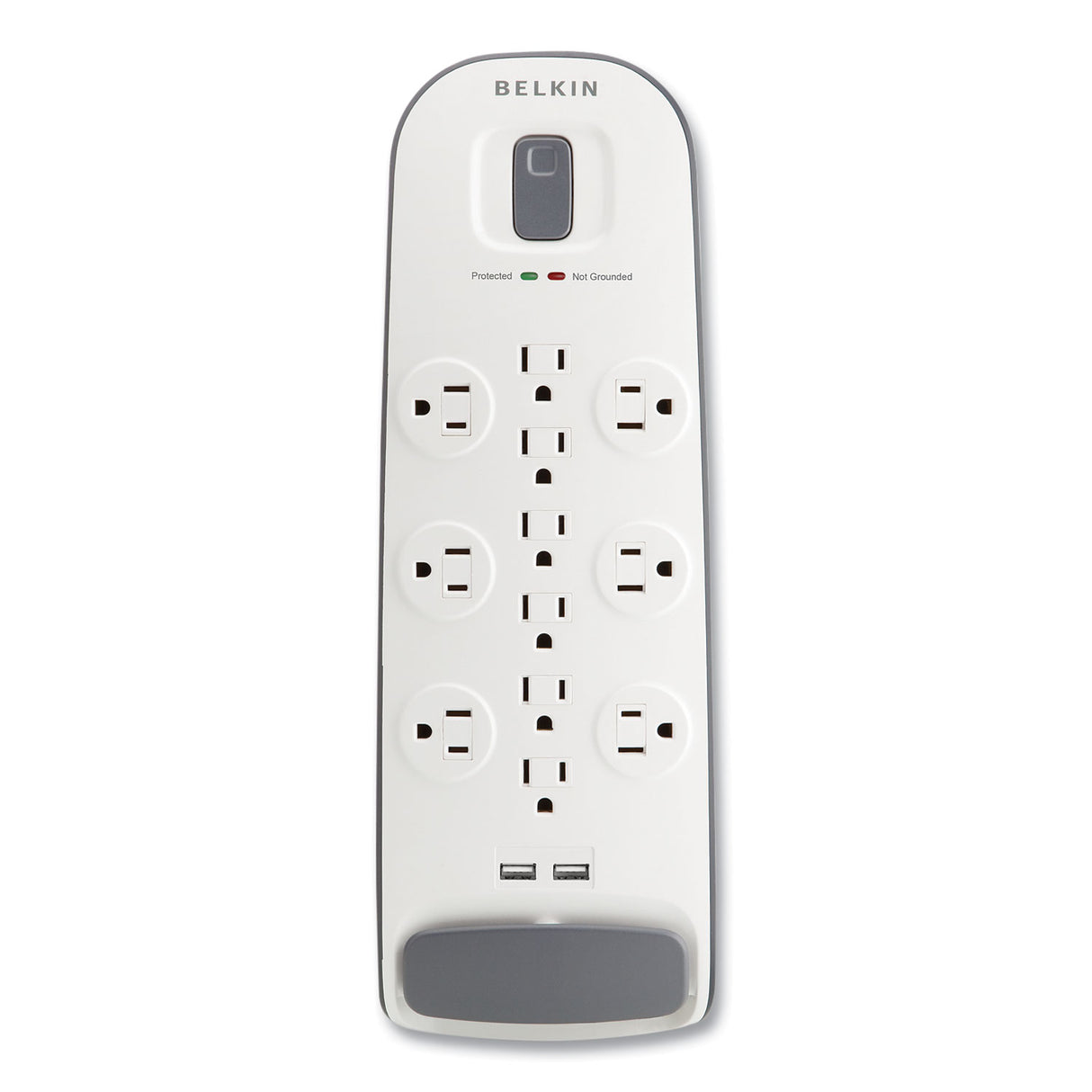 Belkin Home/Office Surge Protector, 12 AC Outlets, 6 ft Cord, 3,996 J, White/Black (BV11205006)
