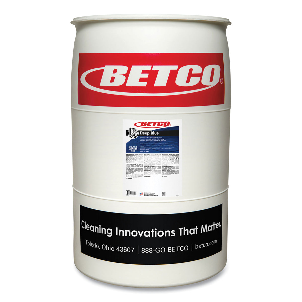 Betco Deep Blue Glass and Surface Cleaner, 55 gal Drum (1085500)