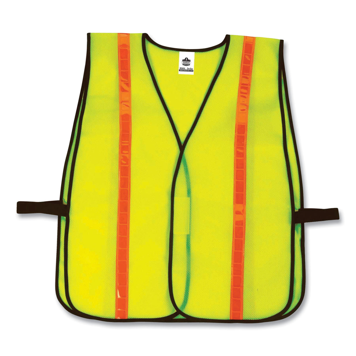 ergodyne GloWear 8040HL Non-Certified Hi-Gloss Vest, Polyester, One Size Fits Most, Lime (20080)