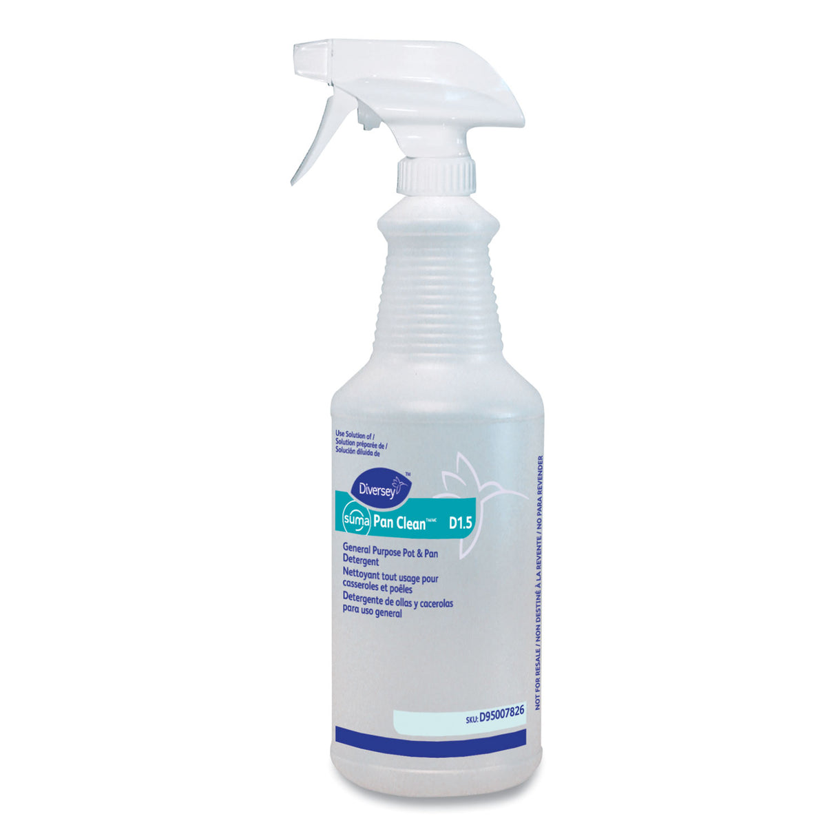 Diversey Pan Clean Spray Bottle, 32 oz, Clear, 12/Carton (D95007826)