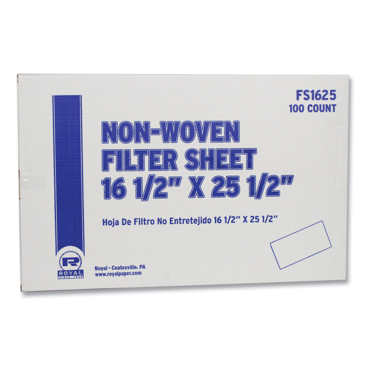 AmerCareRoyal Filter Sheet, Fry Oil, 16.5" x 25.5", 100/Carton (FS1625)