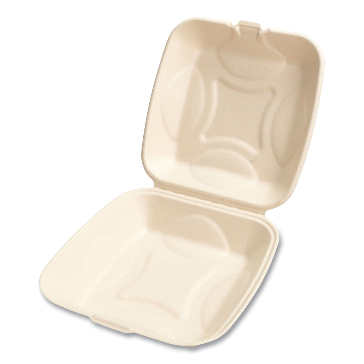Boardwalk® Bagasse Food Containers, 1-Comp, 9 x 9, Wht, 200/CT (BWKHNGE991CNPFA)
