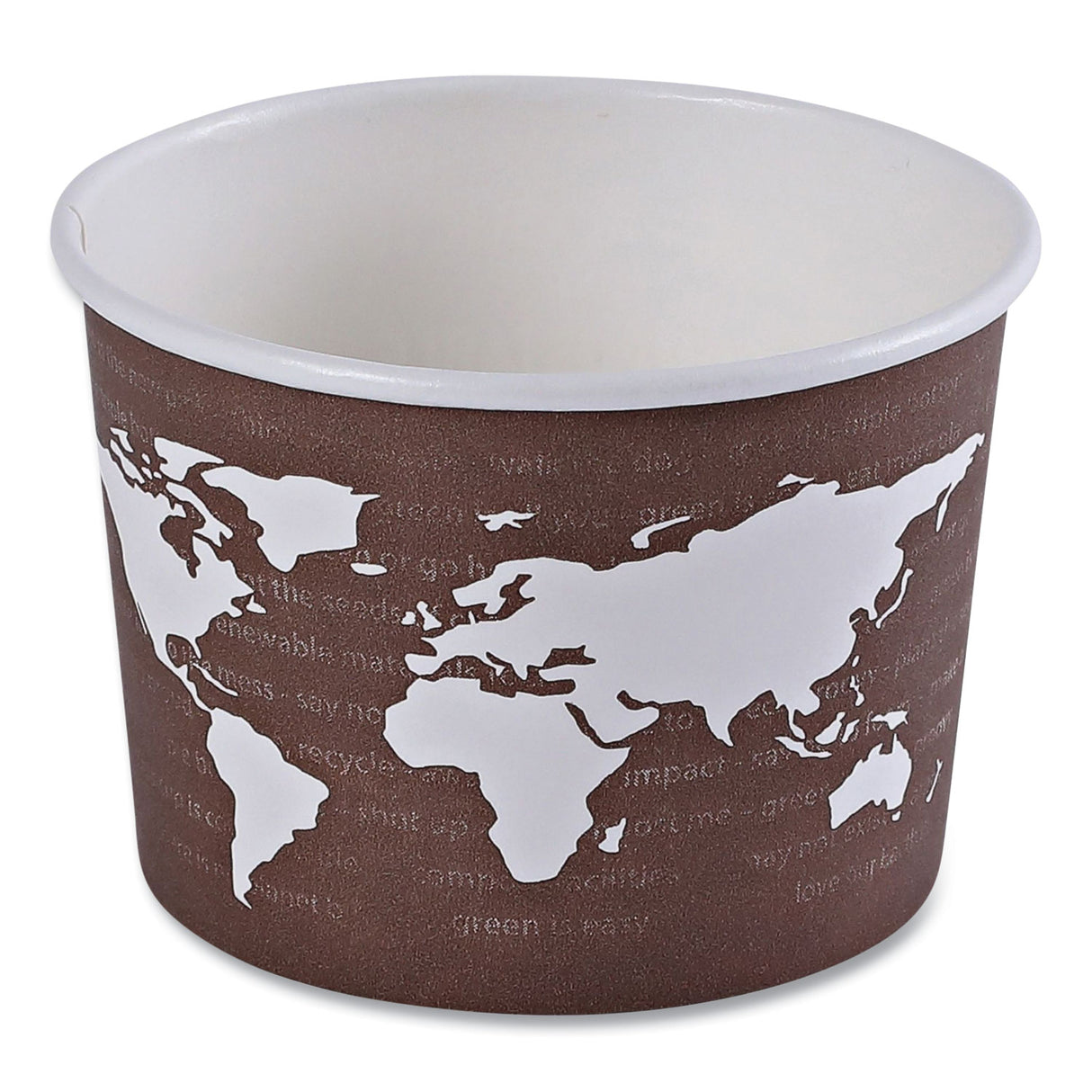 Eco-Products World Art Renewable and Compostable Food Container, 8 oz, 3.04 Diameter x 2.3 h, Brown, Paper, 50/Pack, 20 Packs/Carton (EPBSC8WA)