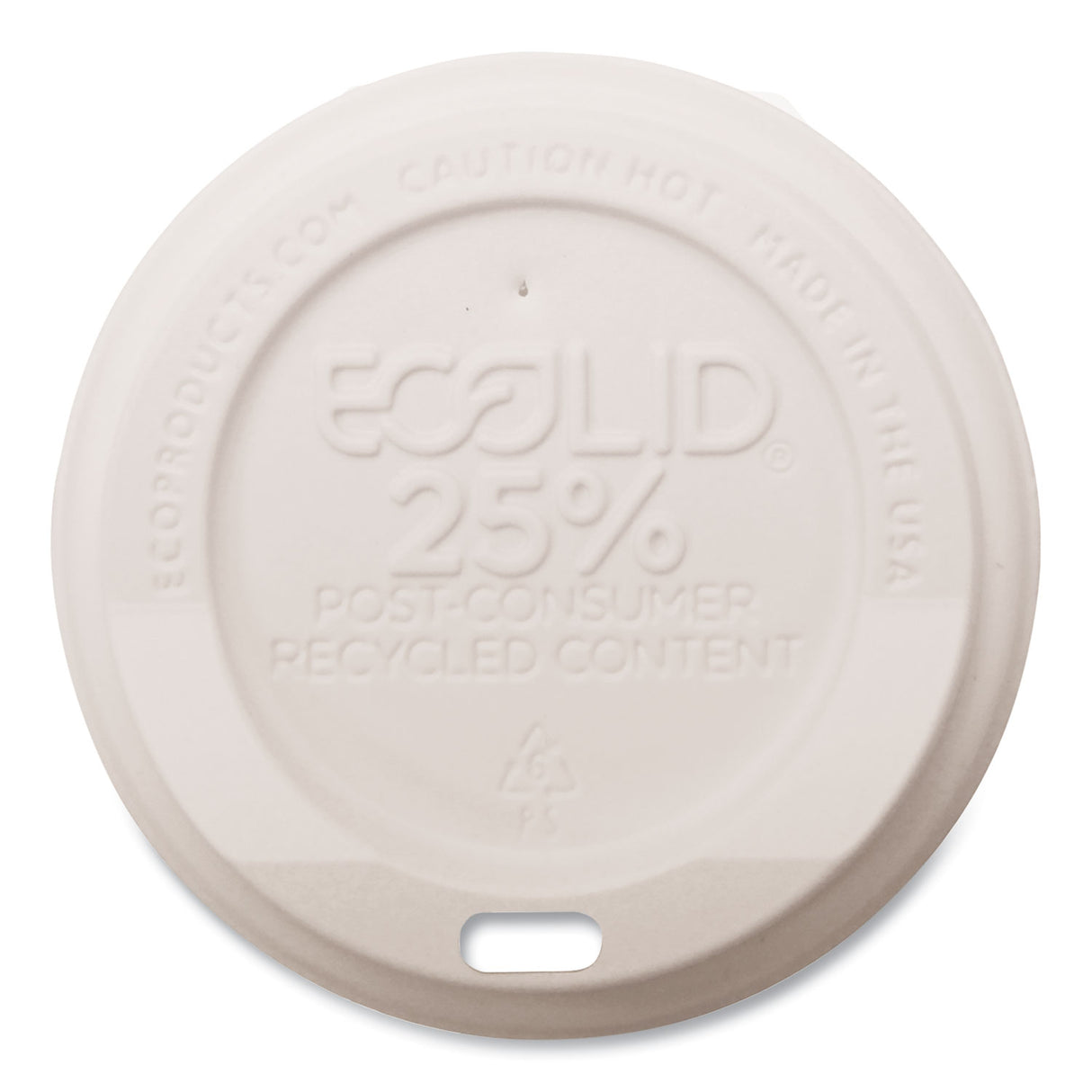 Eco-Products EcoLid 25% Recycled Content Hot Cup Lid, White, Fits 8 oz Hot Cups, 100/Pack, 10 Packs/Carton (EPHL8WR)