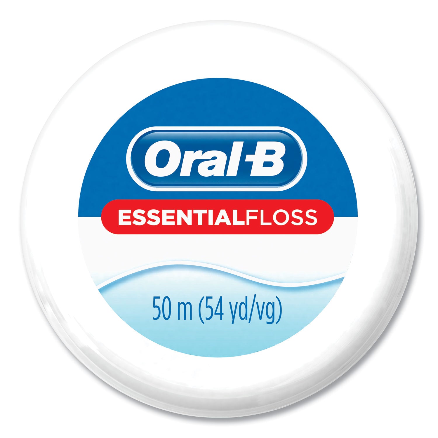Oral-B Essential Floss, 55 yd, Unscented, White, 24/Carton (82576)