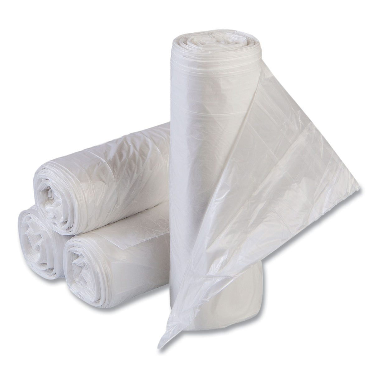 Inteplast Group High-Density Commercial Can Liner Value Pack, 16 gal, 7 mic, 24" x 31", Clear, Interleaved Roll, 50 Bags/Roll, 20 Rolls/CT (VALH2433N8)
