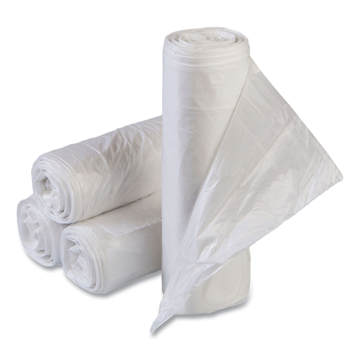 Inteplast Group High-Density Commercial Can Liner Value Pack, 30 gal, 11 mic, 30" x 36", Clear, Interleaved Roll, 25 Bags/Roll, 20 Rolls/CT (VALH3037N13)