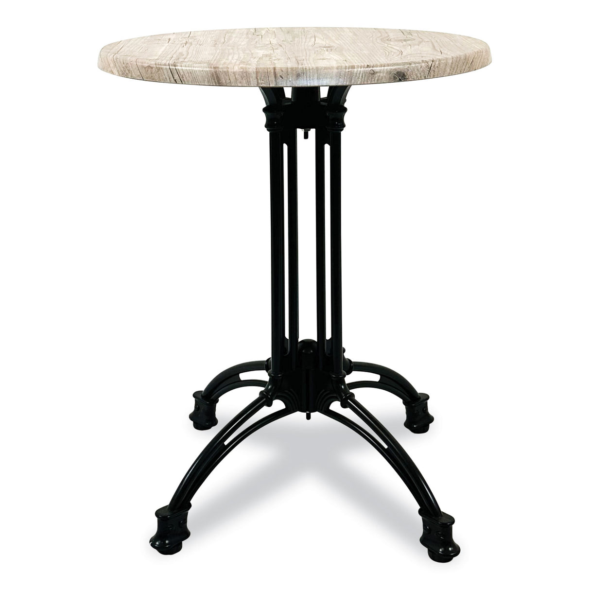 JMC Furniture Topalit Tables, Round, 36" dia x 29"h, Gray Top, Black Iron Base/Legs (10636R7)